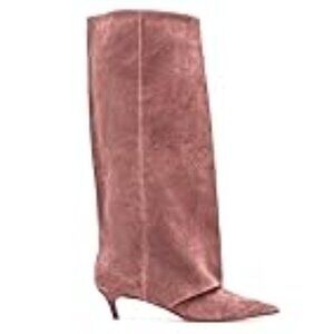 Pink suede kitten heels NEW
